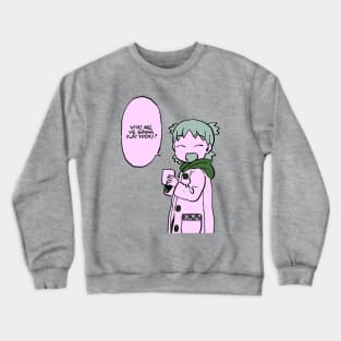 I draw pink pastel yotsuba asking what are we gonna play today / yotsubato Crewneck Sweatshirt